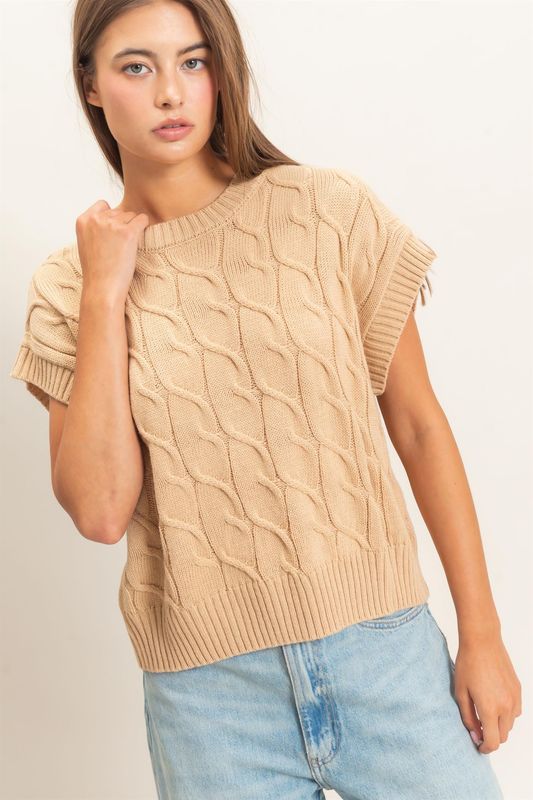 CH Autumn Oatmeal Cable Top