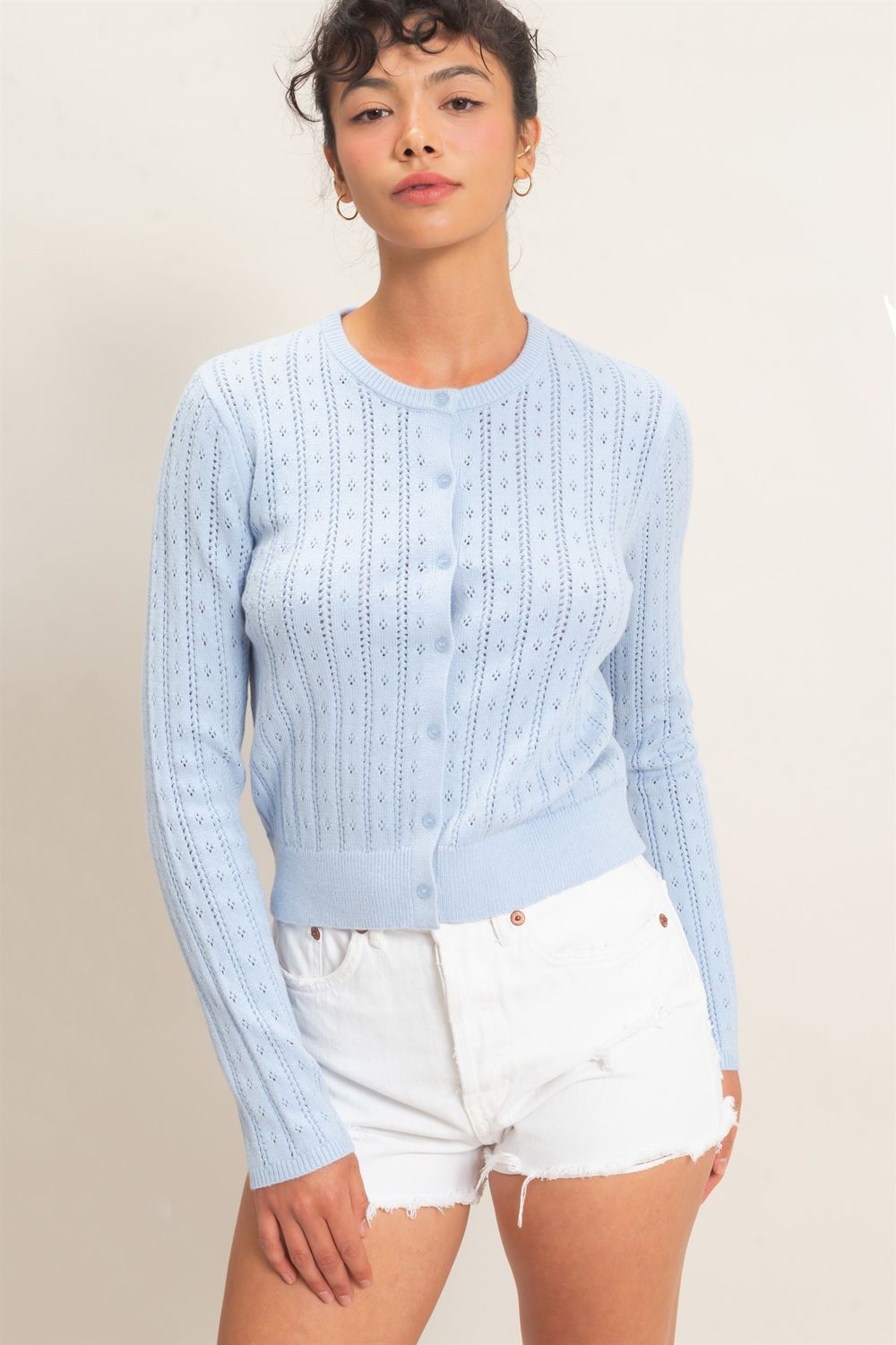 CH Bluebell Pointelle Cardi