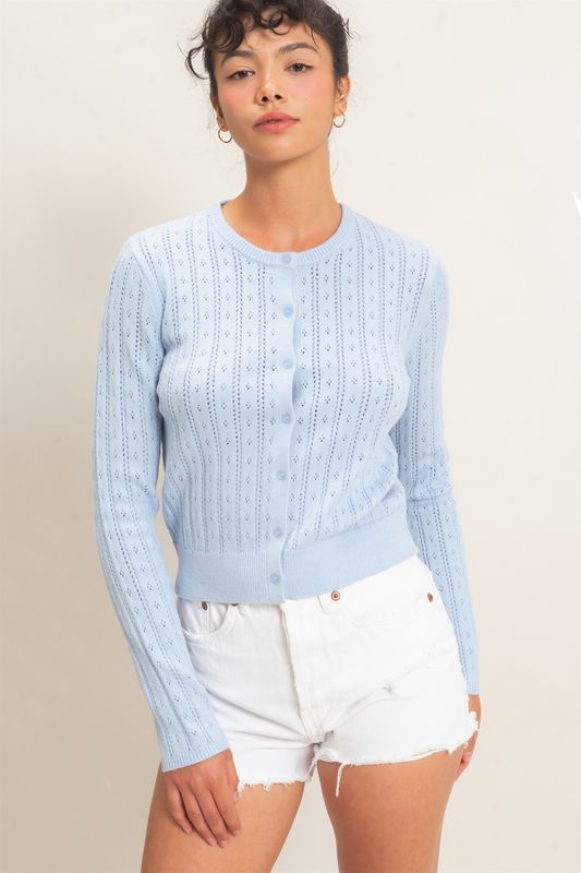 CH Bluebell Pointelle Cardi