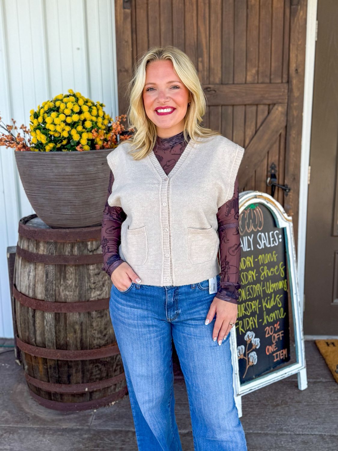 CH Harvest Oatmeal Sweater Vest