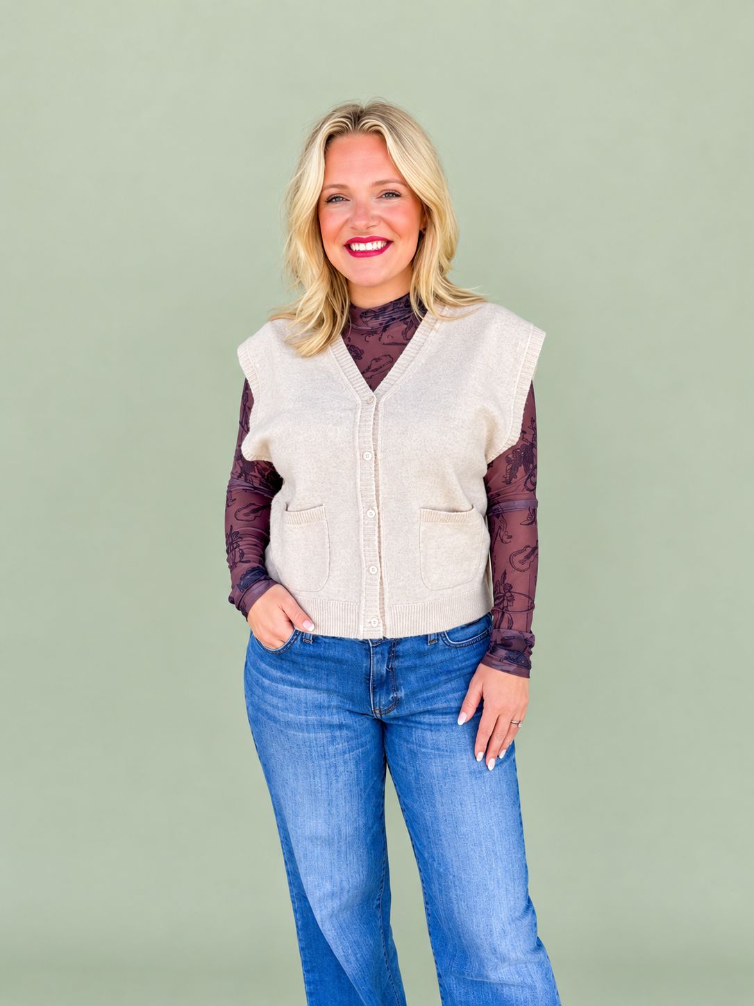 CH Harvest Oatmeal Sweater Vest