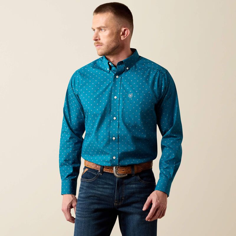 Wrinkle Free Baptiste Shirt-Corsair Geo