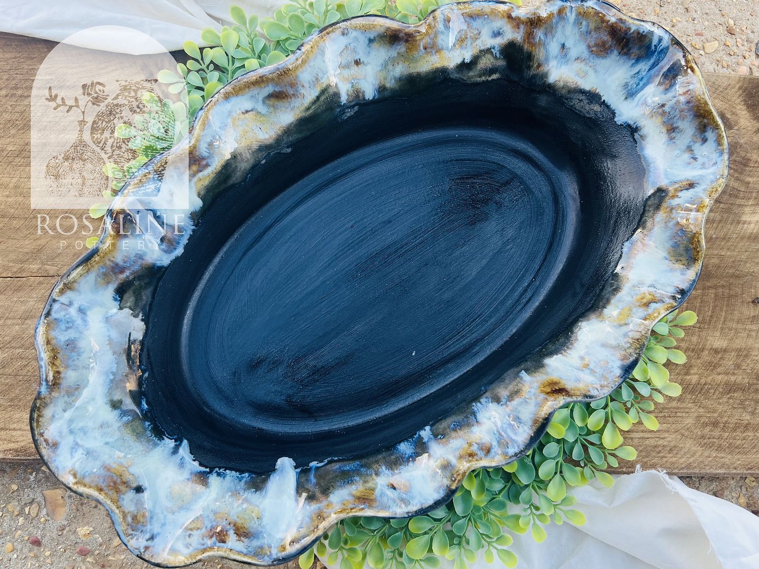 VG Wavy Oval Baker-Oyster