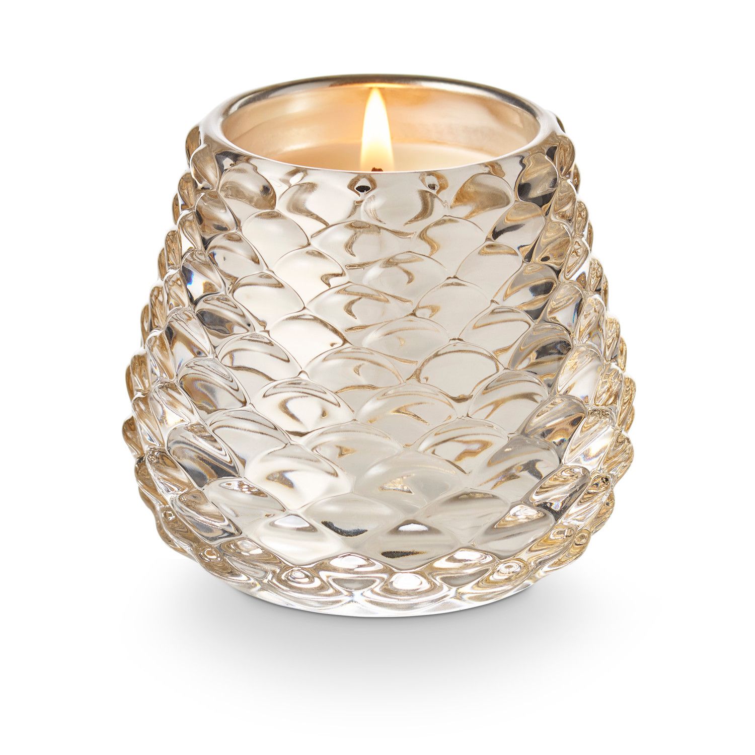 Winter White Glass Pinecone