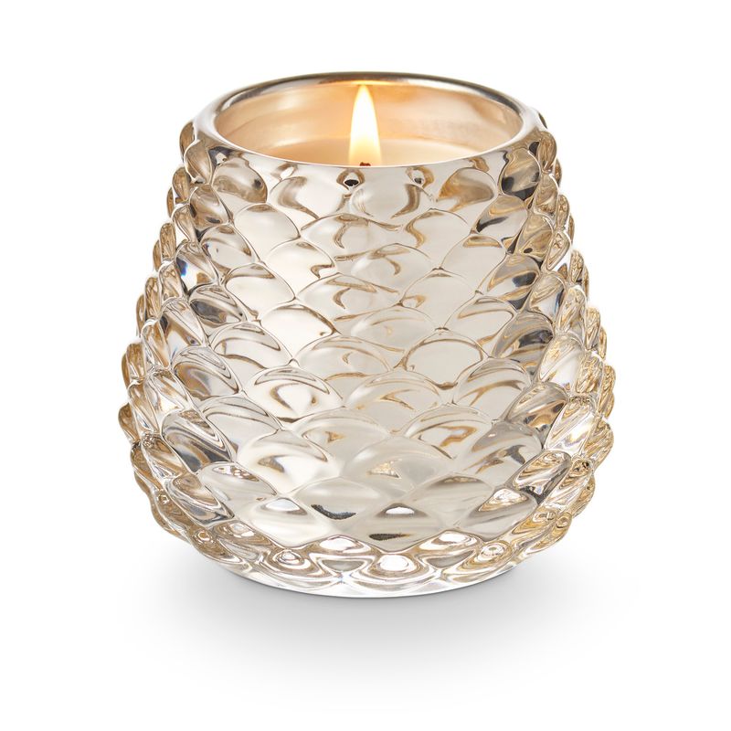 Winter White Glass Pinecone