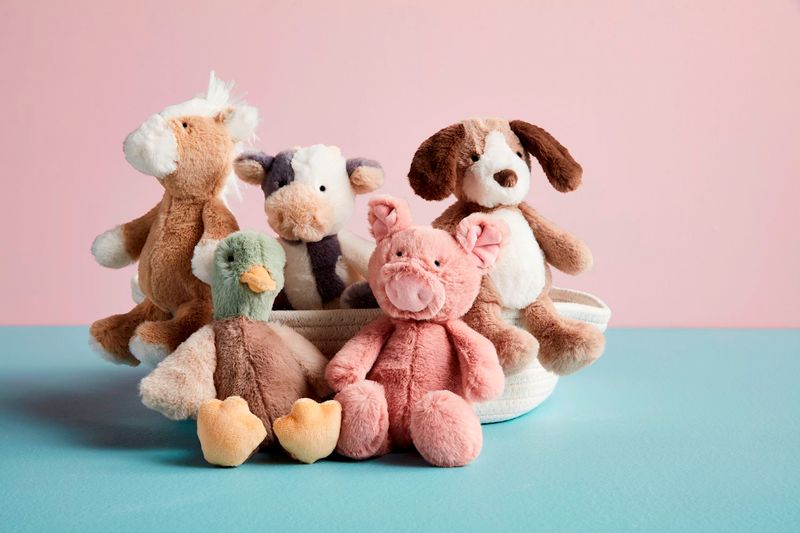 Farm Plush Rattle Pals-Duck