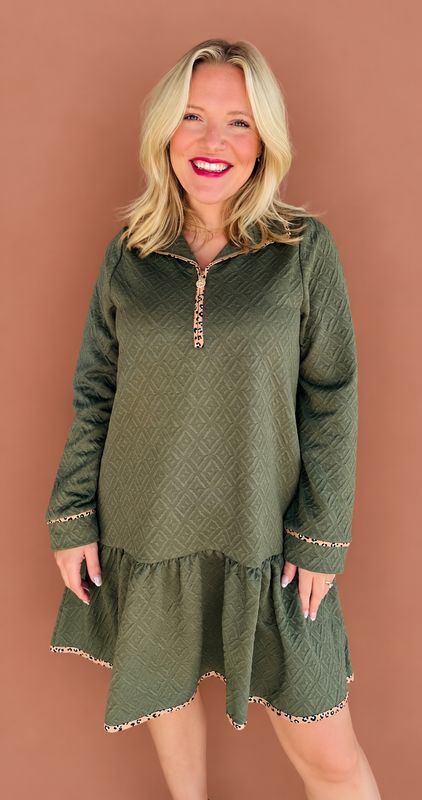 Adriana Olive Dress