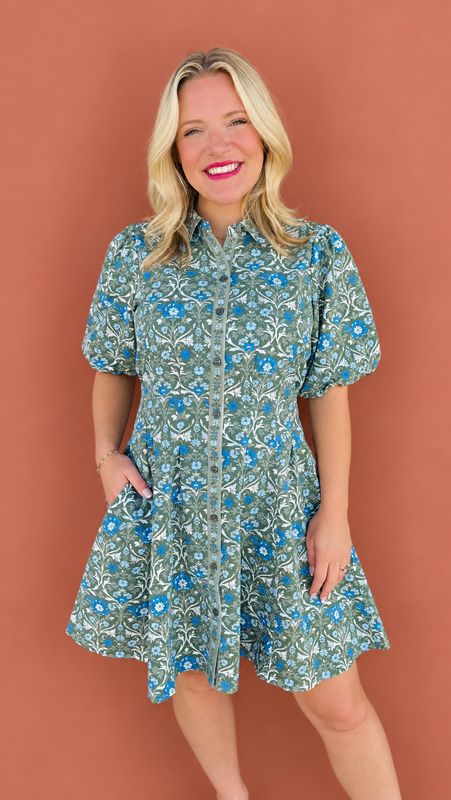 Rory Mini Ashdown Abbey Olive Dress