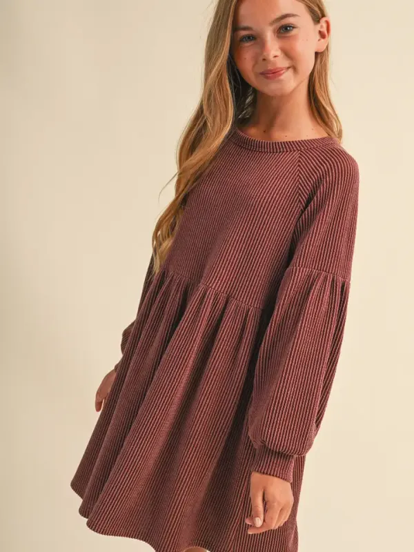 Raisin Babydoll Knit Dress