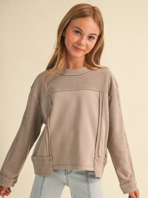 Taupe Crewneck Sweatshirt