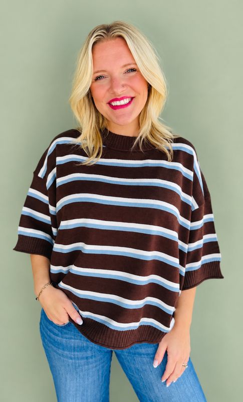CH The Jordan Stripe Sweater-Brown