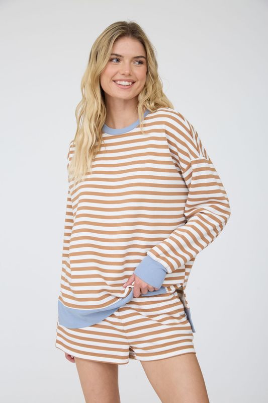 CH Beating Hearts Top-Khaki Multi