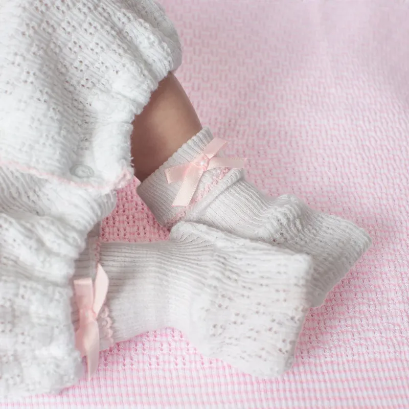 CH Paty Booties w Bow-Pink