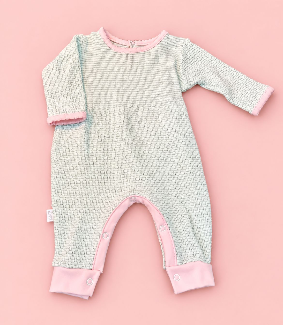 CH Paty Romper Pima Trim-Mint/Pink