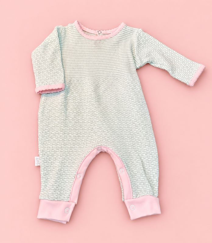 CH Paty Romper Pima Trim-Mint/Pink