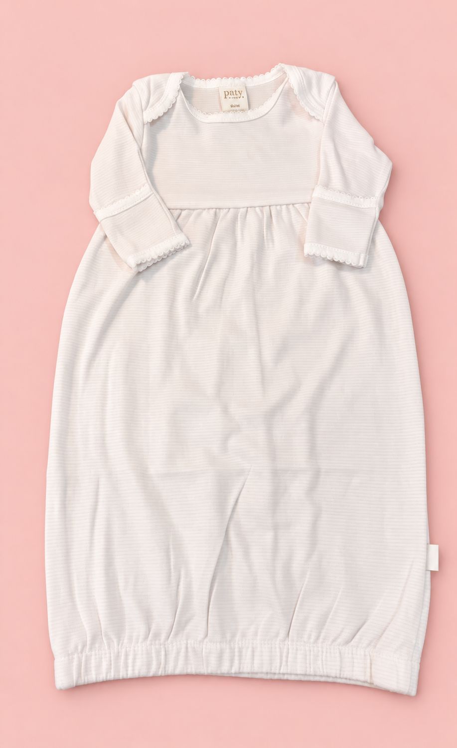 CH Paty Overlap Ruffle Gown-Pink Stripe