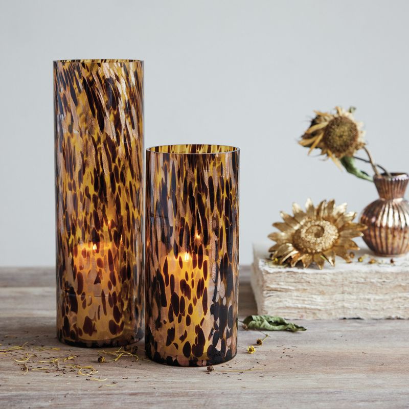 CF4205-Tortoise Glass Hurricane