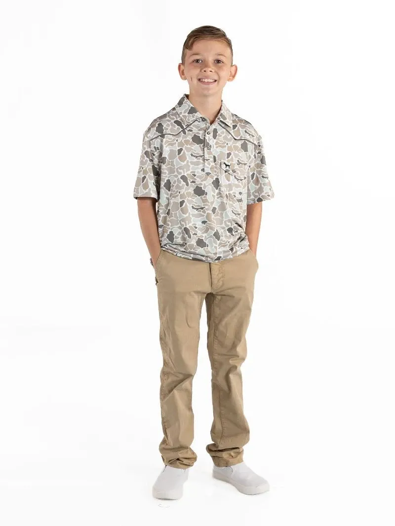 RM Youth Camo Polo