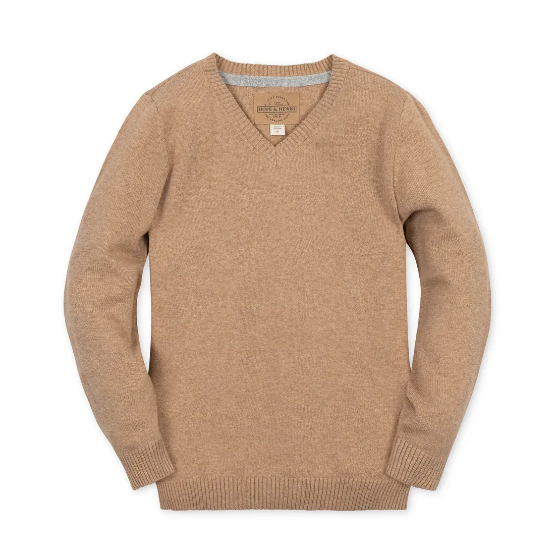 CH Camel Heather Elbow Patch Sweater