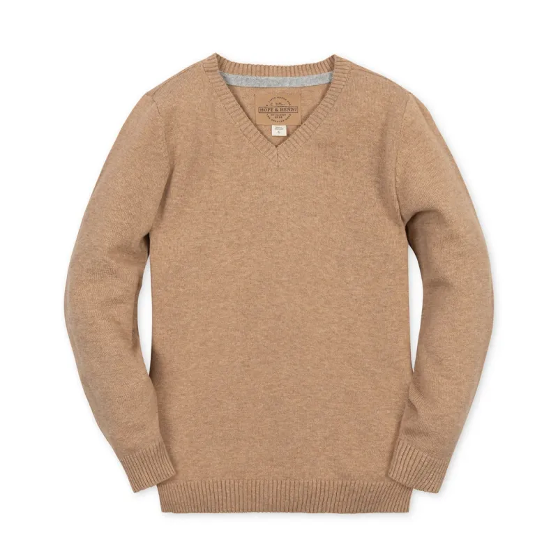 CH Camel Heather Elbow Patch Sweater