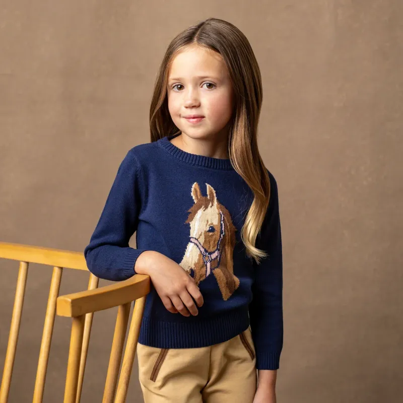 CH Navy Horse Sweater