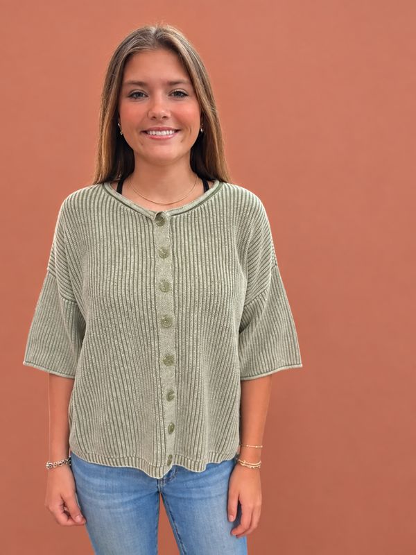 CH Simply Refined Cardi-Lt Olive