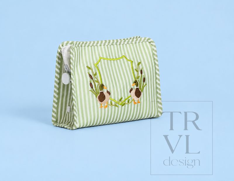 Roadie Medium Zip Pouch-Pimlico Duck-Sage