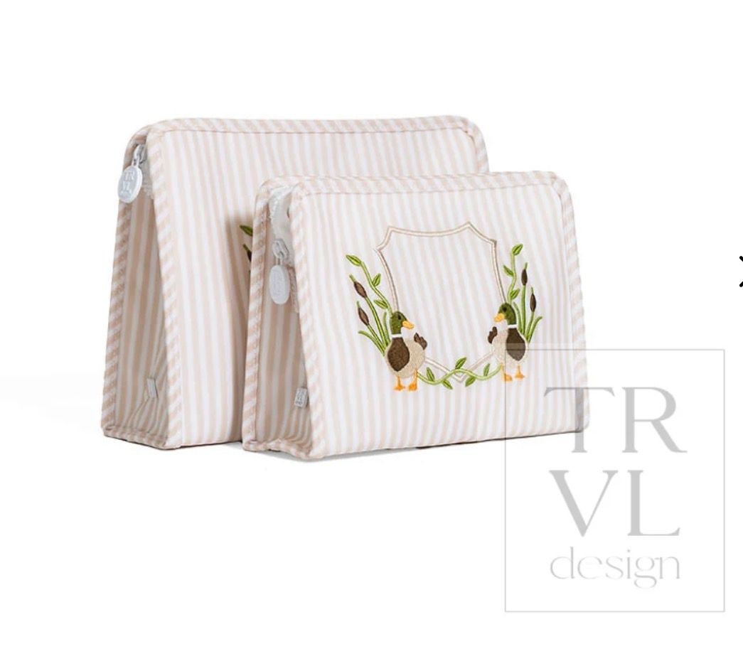 Roadie Medium Zip Pouch-Pimlico Duck-Sand