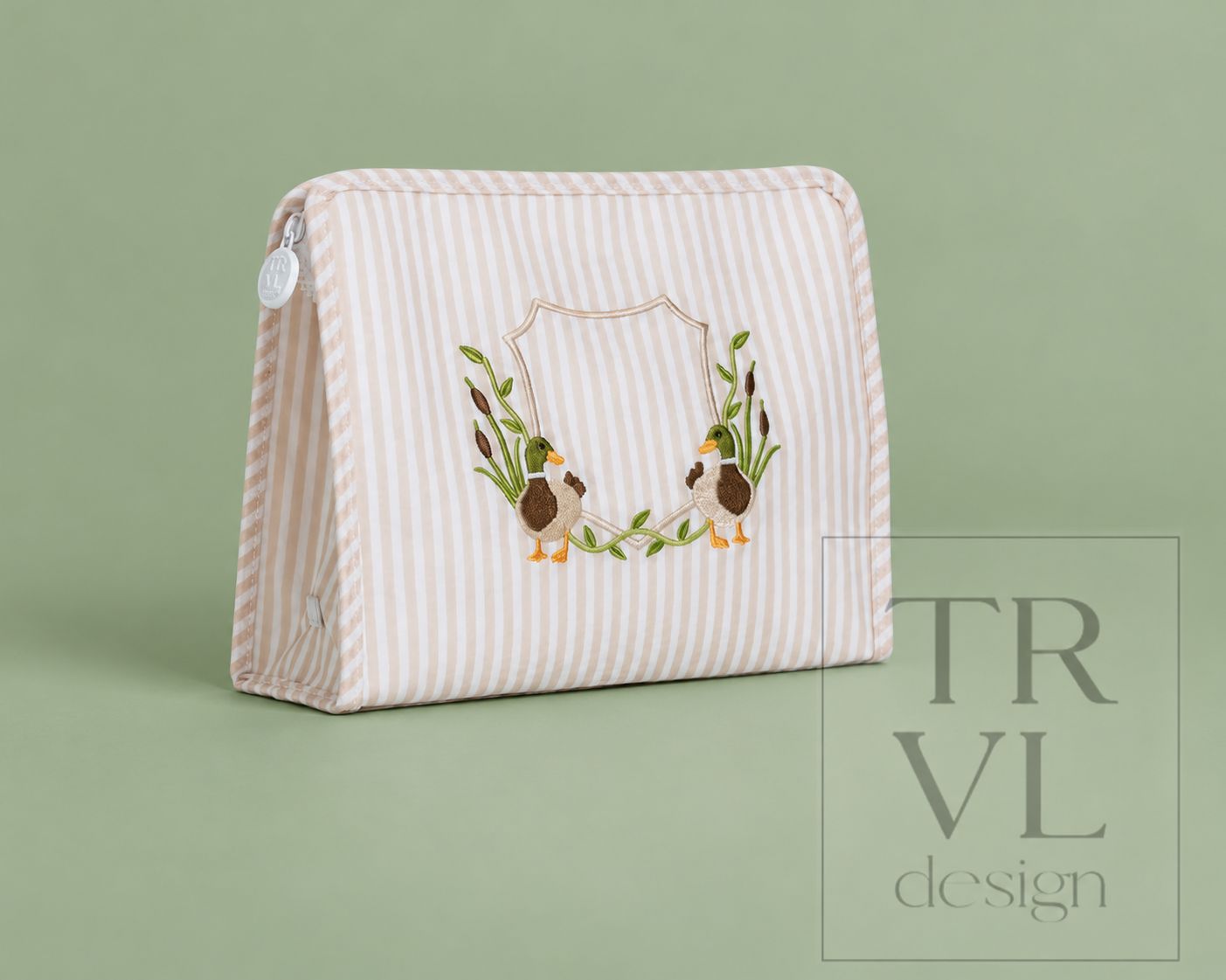 Roadie Medium Zip Pouch-Pimlico Duck-Sand