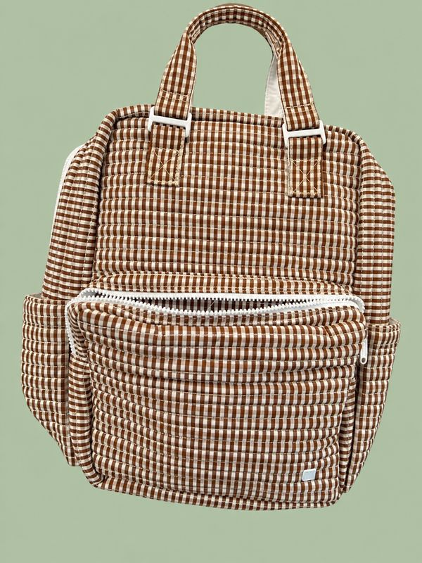 Quilted All You Need Bag-Gingham Coco