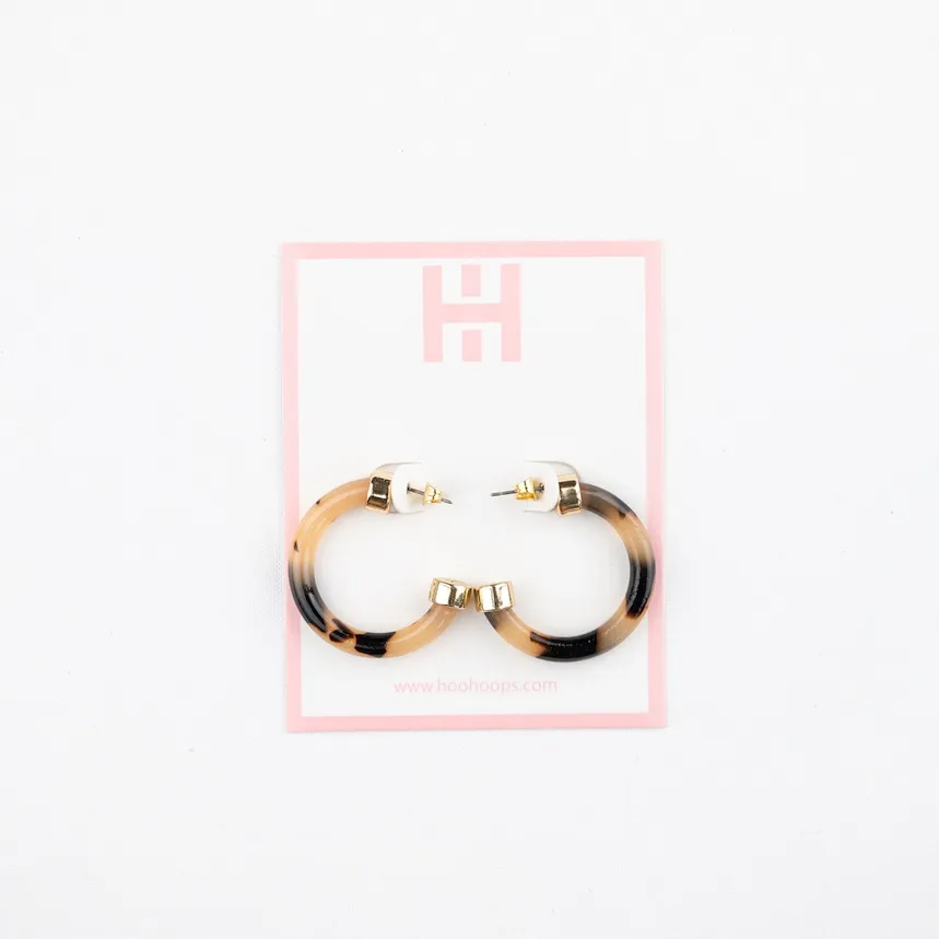 VG Tortoise Shell Small Acrylic Hoop