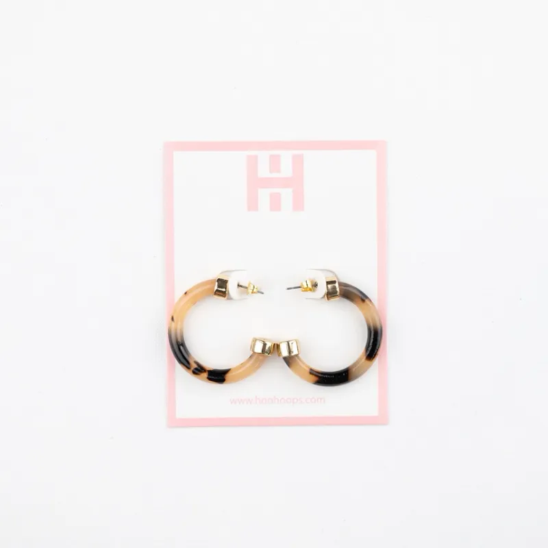 VG Tortoise Shell Small Acrylic Hoop