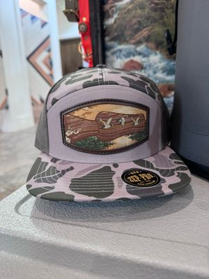 7 Panel OS Green/Camo Hat-Duck Call