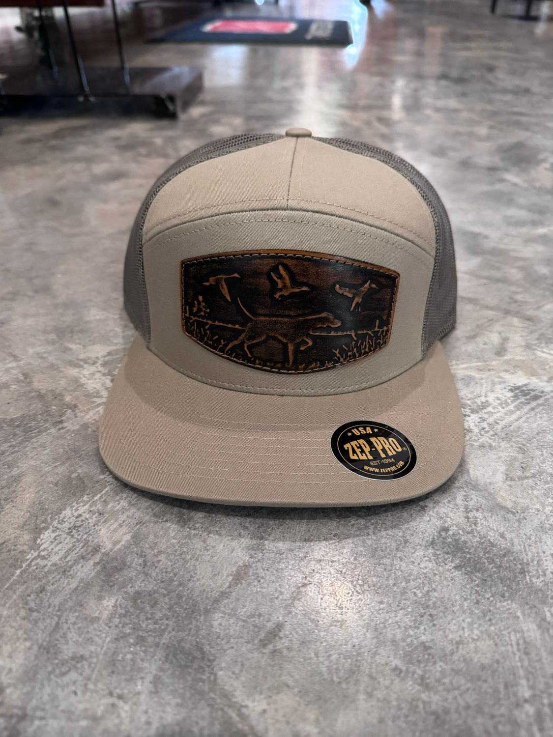 7 Panel Hat Loden/Khaki BRW Dog