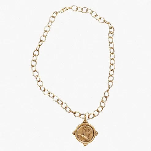 Large Gold Chain Signature Duck Necklace