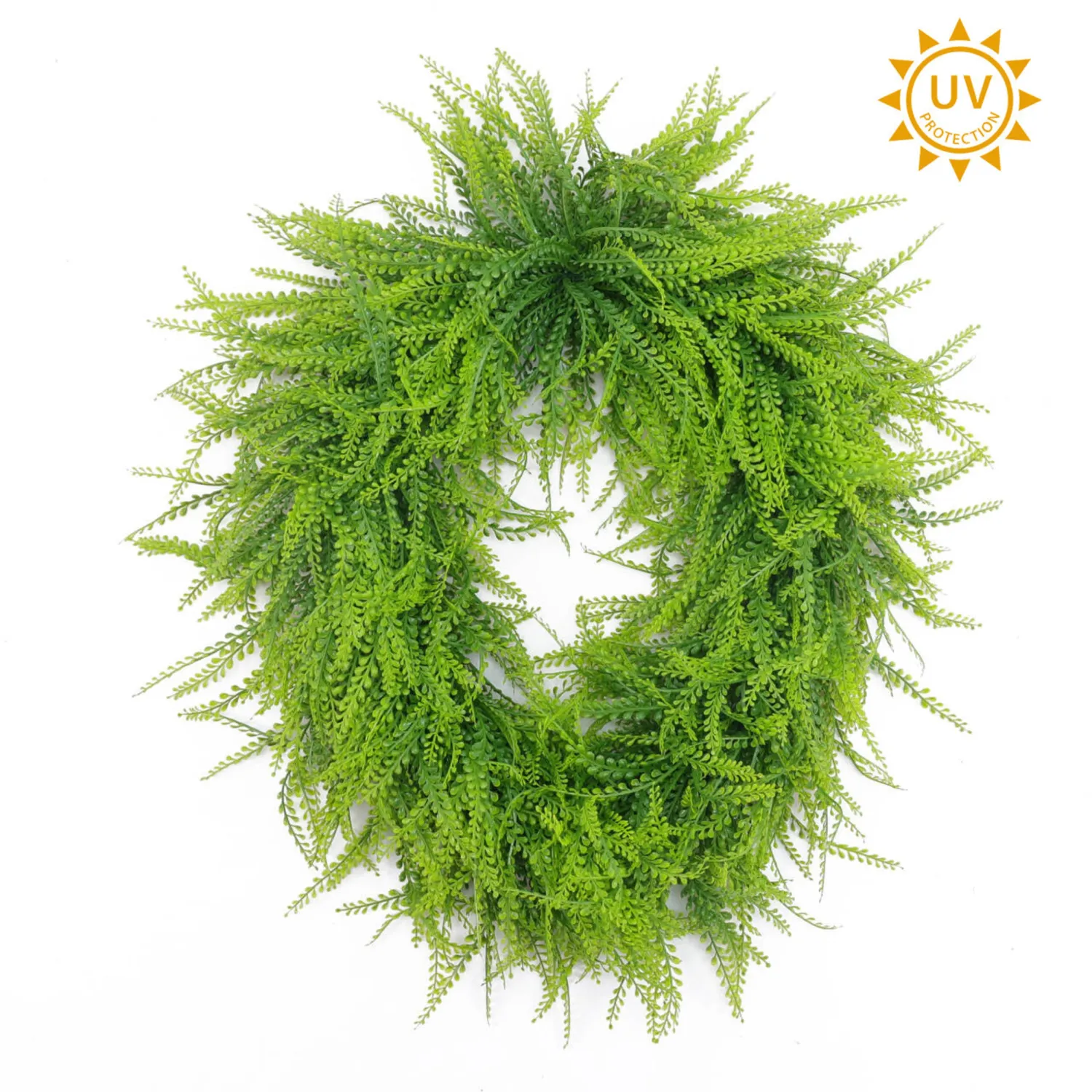 VG 26" Oval Bead Grass 2 Tone Wreath