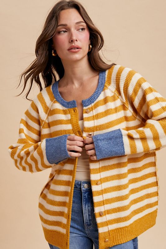 Misty Marigold Sweater Cardigan