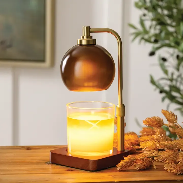 Amber Sphere Lamp