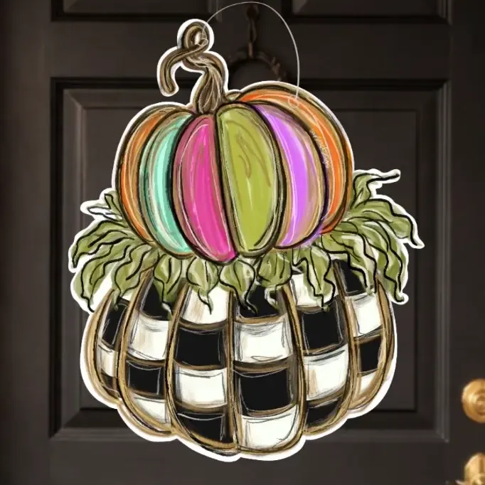 VG Checkered Pumpkin Stack