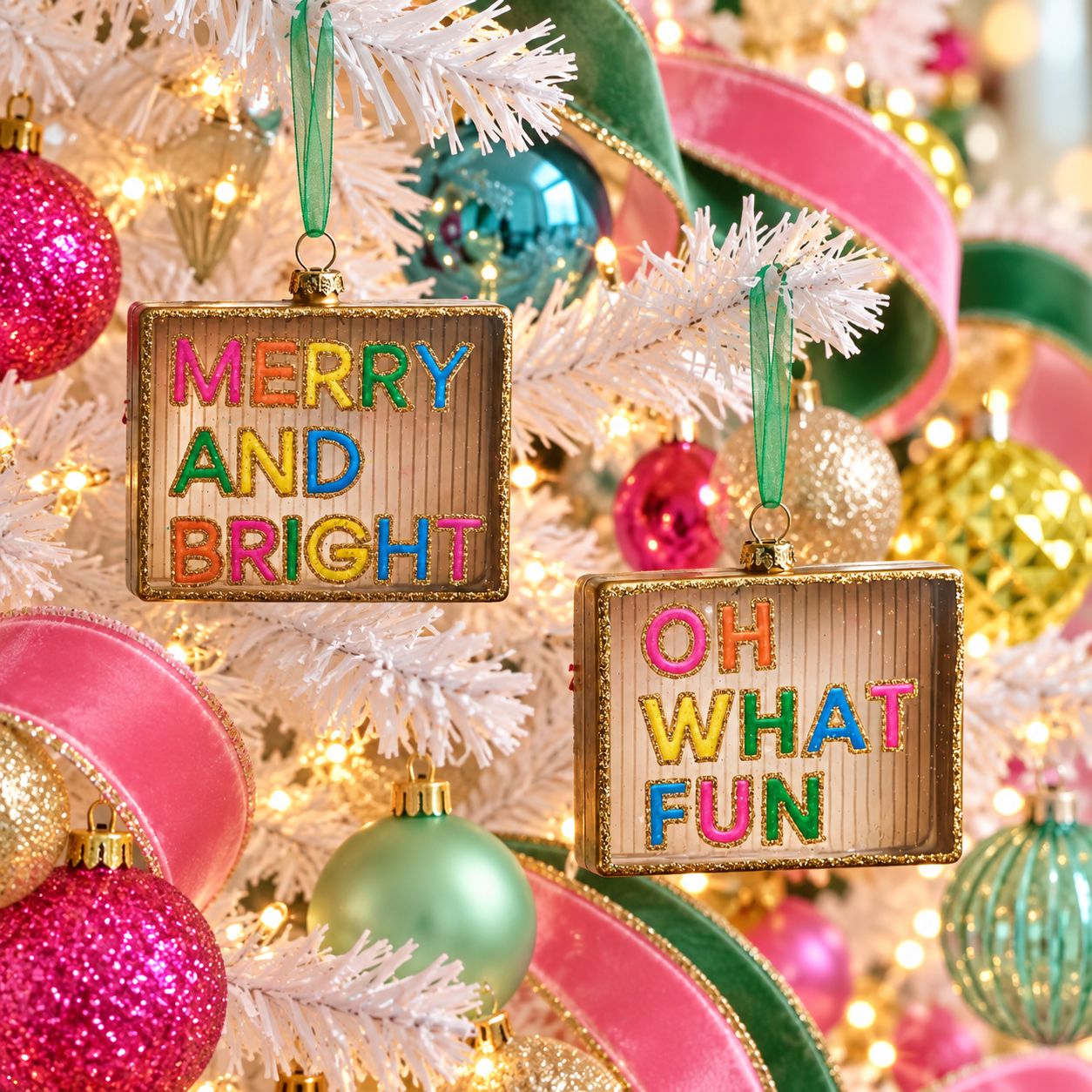 4" Fun Neon Cookies Ornament-Oh What Fun
