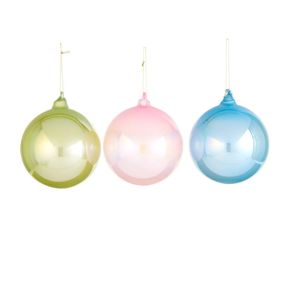 5" Pearlized Ball Ornament-Green