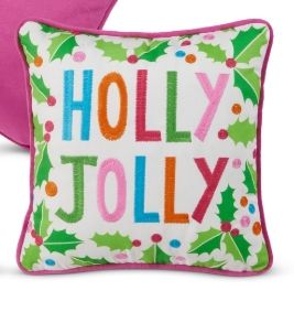 12" Holly Jolly Pillow