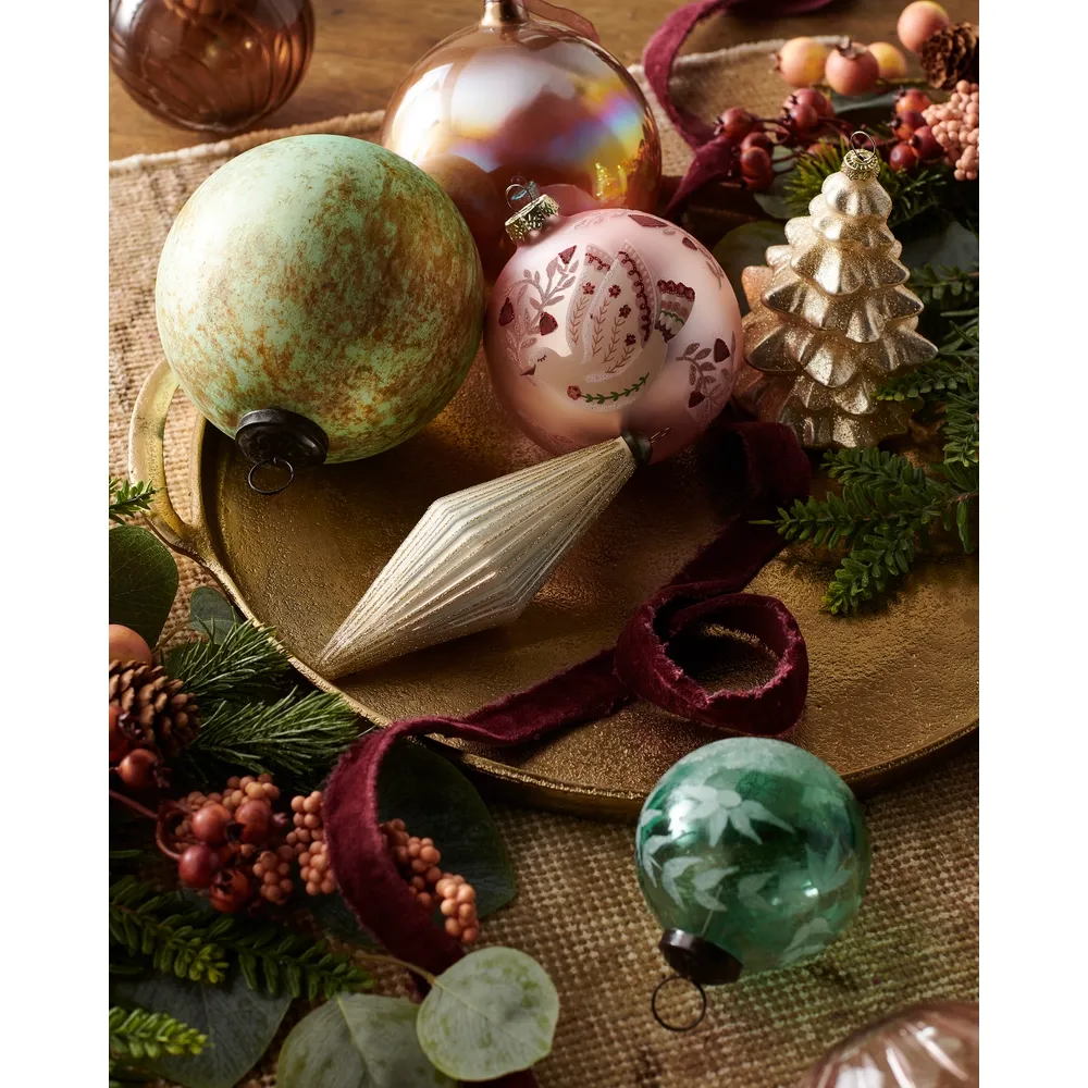 4" Iridescent Bronze Ball Ornament