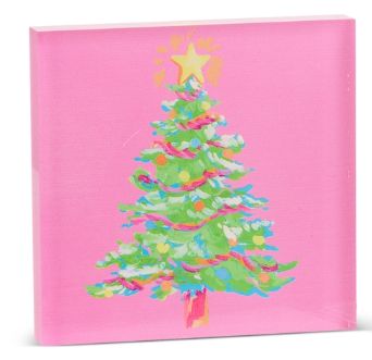 6" Candy Pop Acrylic Block-Tree