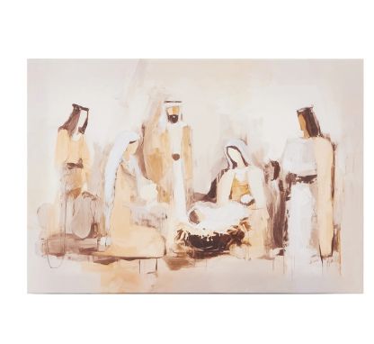 13.75" Nativity Wall Art-Family &amp; Friends