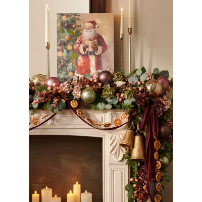 4" Antiqued Ball Ornament-Brown