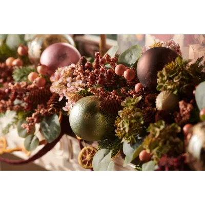 4" Antiqued Ball Ornament-Pink