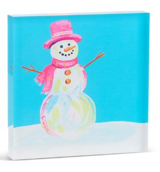 6" Candy Pop Acrylic Block-Snowman