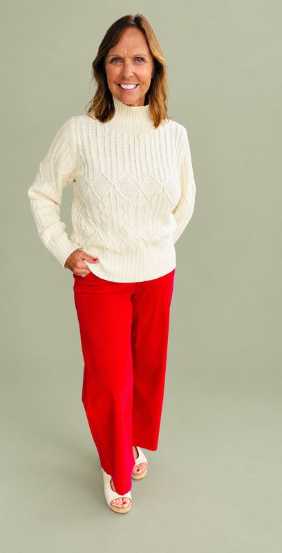 RM Meg Wide Leg Ruby Red