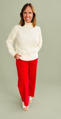 RM Meg Wide Leg Ruby Red